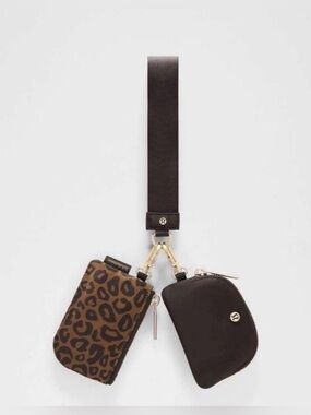 lululemon athletica Brown Leopard & Dark Brown Double Pouch NWT